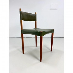  Anders Jensen 1950s Set of 8 Danish Leather Dining Chairs by Anders Jensen - 2935910