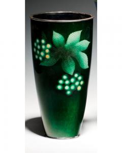  Ando A Showa period green gin bari trumpet vase by Ando - 2468729