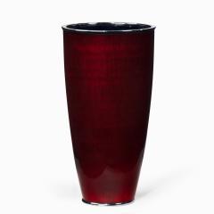  Ando A Showa period red gin bari trumpet vase by Ando - 2475366