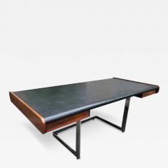  Andre Laurent Sexy Slim Rosewood and Chrome Desk by Ste Marie and Laurent Mid Century - 3272925