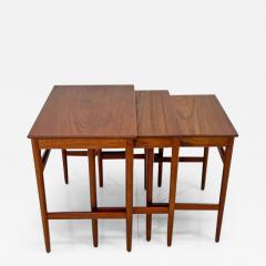  Andreas Tuck M belfabrik Hans J Wegner Teak Nesting Tables Set At 40 for Andreas Tuck Denmark 1960s - 3178837
