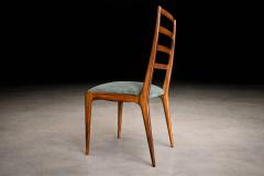  Angelini Set of Six Dining Chairs in Caviuna Hardwood and Suede by Angelini Brazil - 4488705