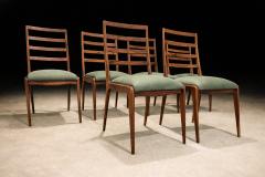  Angelini Set of Six Dining Chairs in Caviuna Hardwood and Suede by Angelini Brazil - 4488708