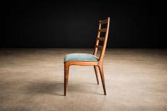  Angelini Set of Six Dining Chairs in Caviuna Hardwood and Suede by Angelini Brazil - 4488711