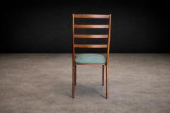  Angelini Set of Six Dining Chairs in Caviuna Hardwood and Suede by Angelini Brazil - 4488712