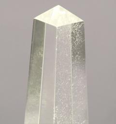  Angolo Metal Art Rare beautiful lighting obelisk by Angolo Metal Art Roma Italy 1970 - 914291