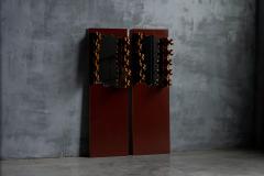  Anonima Design 1970 Scorpion Coat Rack with Mirror by Anonima Design for Bonetto Italy 1970s - 4174706