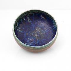  Arabia LIISA HALLAMAA RICHLY GLAZED STONEWARE BOWL ARABIA FINLAND 1950 60S  - 3447303