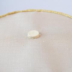 Arabia Mid Century Modern Ceramic Table Lamp in Black With Yellow Shade Arabia 1950s - 4360261