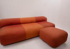  Arflex Mid Century Modern Orange Sofa Ottoman by Arflex - 2593165