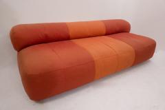  Arflex Mid Century Modern Orange Sofa Ottoman by Arflex - 2593170