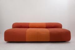  Arflex Mid Century Modern Orange Sofa Ottoman by Arflex - 2593171