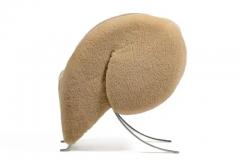  Arflex Sculptural Italian Chair by Arflex in Hand Sewn Champagne Shearling Hides c 1991 - 4117945