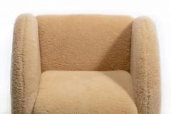  Arflex Sculptural Italian Chair by Arflex in Hand Sewn Champagne Shearling Hides c 1991 - 4117964