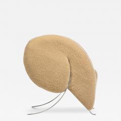  Arflex Sculptural Italian Chair by Arflex in Hand Sewn Champagne Shearling Hides c 1991 - 4120138