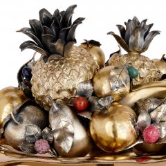  Argenteria Fiorentini Spertini of Milan Large Italian silver parcel gilt and hardstone centrepiece from Milan c 1980 - 2951087