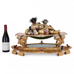  Argenteria Fiorentini Spertini of Milan Large Italian silver parcel gilt and hardstone centrepiece from Milan c 1980 - 2951098