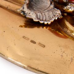  Argenteria Fiorentini Spertini of Milan Large Italian silver parcel gilt and hardstone centrepiece from Milan c 1980 - 2951102