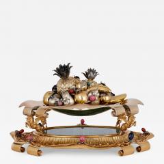  Argenteria Fiorentini Spertini of Milan Large Italian silver parcel gilt and hardstone centrepiece from Milan c 1980 - 2952362