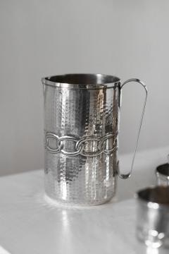  Argentieri Fratelli Calegaro Set of 8 Glasses 1 Pitcher by Argentieri Fratelli Calegaro 1968 - 4084464