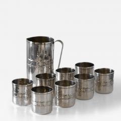  Argentieri Fratelli Calegaro Set of 8 Glasses 1 Pitcher by Argentieri Fratelli Calegaro 1968 - 4109995