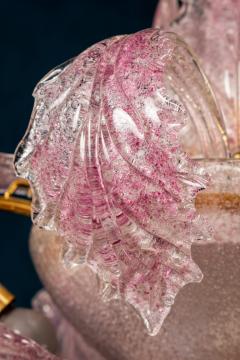  Aristi Barovier Art Deco Pink Ninfea Murano Glass Chandelier by Barovier Italy 1940 - 3613826