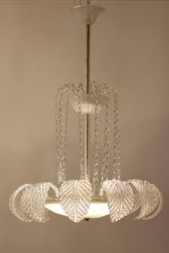  Aristi Barovier Overwhelming Art Deco Ninfea Murano Glass Chandelier by Barovier Italy 1940 - 3659397