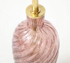  Aristi Barovier Pair of Mid Century Amethyst Colored Murano Glass Lamps by Barovier  - 3216781