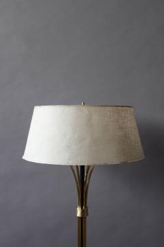  Arlus Fine French 1950s Brass and Black Metal Floor Lamp by Arlus - 402202