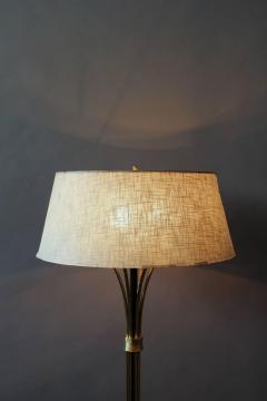  Arlus Fine French 1950s Brass and Black Metal Floor Lamp by Arlus - 402203