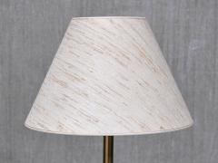  Armani Casa Danish Modern Patinated Brass Table Lamp with Tussah Silk Shade 1950s - 4446366