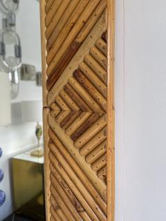  Arpex Rattan Mirror by Arpex International Italy 1970s - 2160509