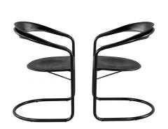  Arrben Italy Pair of Post Modern Arrben Italy Canasta Arm Chairs in Leather - 4472286