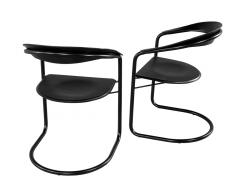  Arrben Italy Pair of Post Modern Arrben Italy Canasta Arm Chairs in Leather - 4472287
