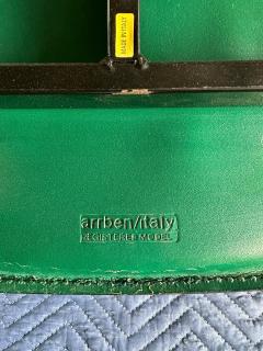  Arrben Italy Set of Four Green Stitched Leather Stiletto Chairs by Arrben ITALY - 4619815