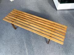  Arredamenti ISA Mid Century Modern Wood and Metal Bench by ISA Italy 1950s - 2813463