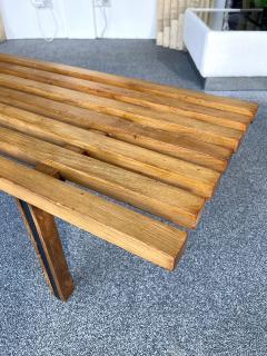  Arredamenti ISA Mid Century Modern Wood and Metal Bench by ISA Italy 1950s - 2813465