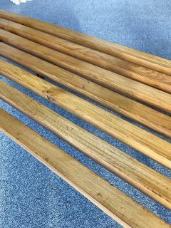  Arredamenti ISA Mid Century Modern Wood and Metal Bench by ISA Italy 1950s - 2813466