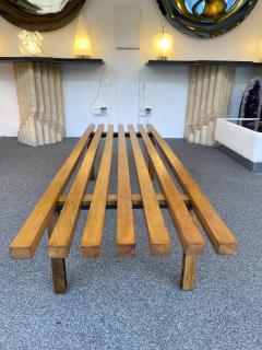  Arredamenti ISA Mid Century Modern Wood and Metal Bench by ISA Italy 1950s - 2813473