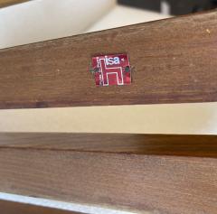  Arredamenti ISA Mid Century Modern Wood and Metal Bench by ISA Italy 1950s - 2813477