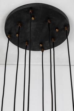  Arredoluce 1950s Italian 8 Glass Cascading Chandelier Attributed to Arredoluce - 1044538