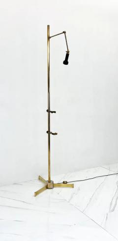  Arredoluce Angelo Lelli for Arredoluce Italy Brass Easel Lamp with Floor Switch 1950s - 3176396