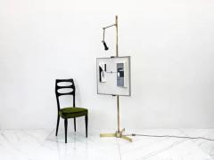  Arredoluce Angelo Lelli for Arredoluce Italy Brass Easel Lamp with Floor Switch 1950s - 3176471