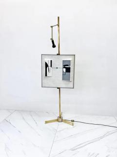  Arredoluce Angelo Lelli for Arredoluce Italy Brass Easel Lamp with Floor Switch 1950s - 3176488