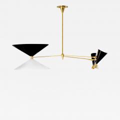  Arredoluce Arredolce Chandelier in Polished Brass with Conical Shades 1953 - 382422