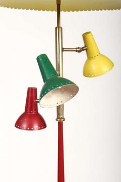  Arredoluce Arredoluce Midcentury Colored Metal and Brass Italian Floor Lamp 1950s - 1713465