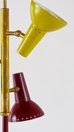  Arredoluce Arredoluce Midcentury Colored Metal and Brass Italian Floor Lamp 1950s - 1713466