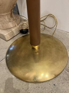  Arredoluce Italian 1940s Leather and Brass Standing Lamp - 3652964