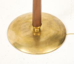  Arredoluce Italian 1940s Leather and Brass Standing Lamp - 3664660