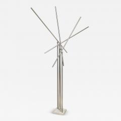 Arredoluce Monumental Arredoluce Polished Chrome Marble Kinetic Floor Lamp - 4178470